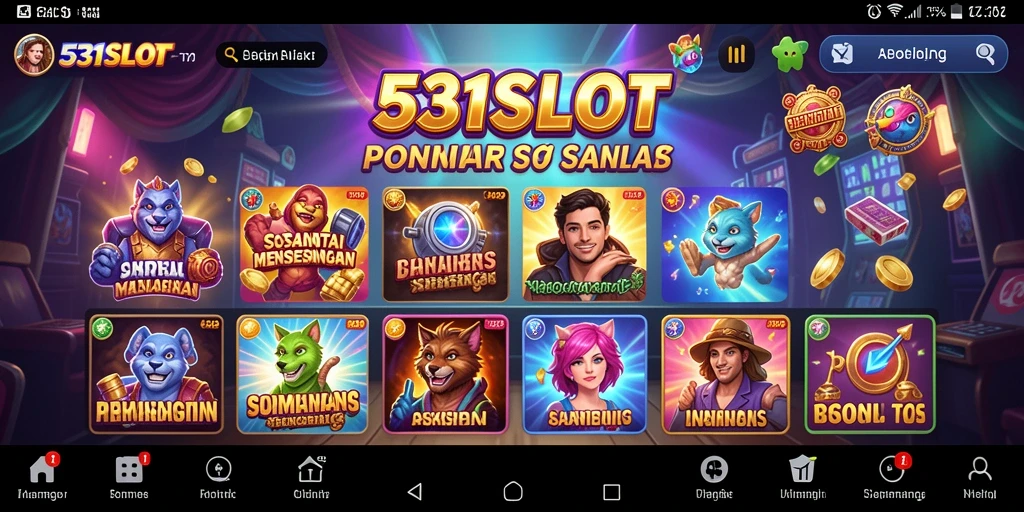 Tampilan gameplay 531SLOT yang mengasyikkan dan penuh warna.