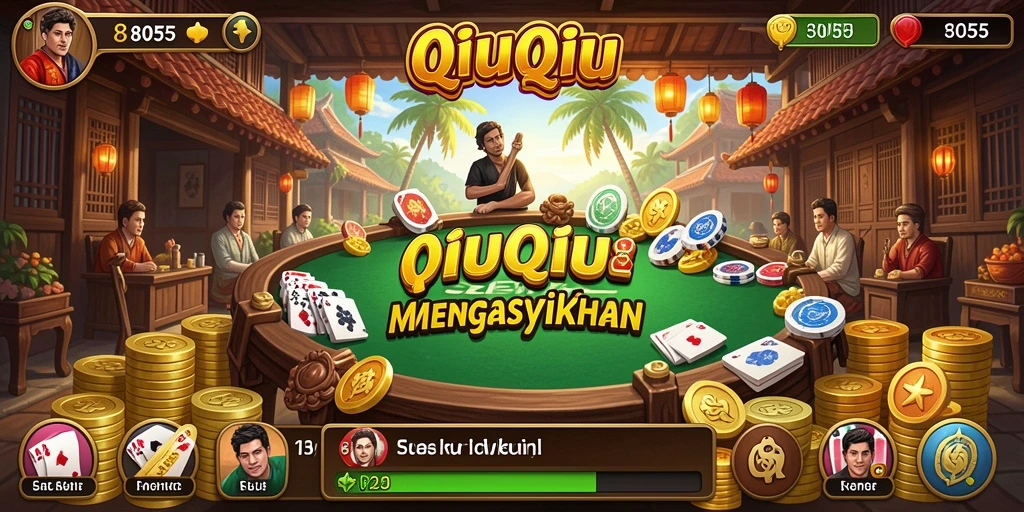 Tampilan gameplay seru QiuQiu di 8055.