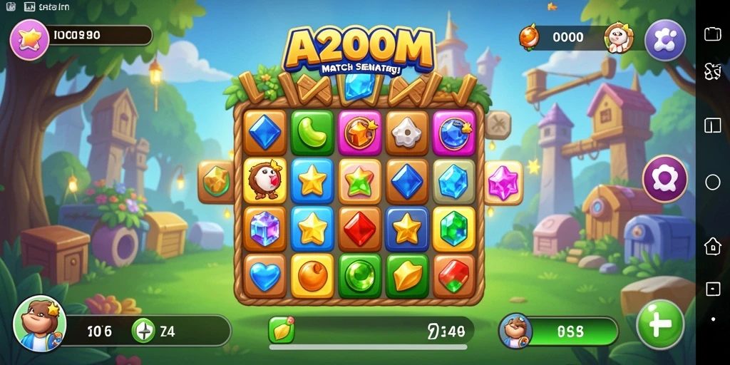 Tampilan gameplay A200M yang penuh warna dan menarik.