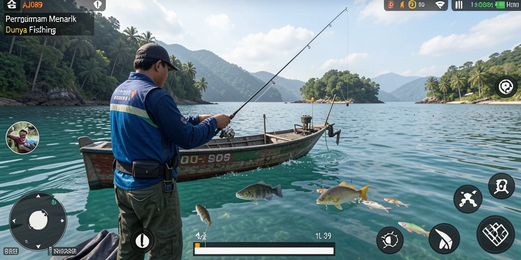 Tampilan menarik dari gameplay AJO89 dengan suasana memancing yang realistis.