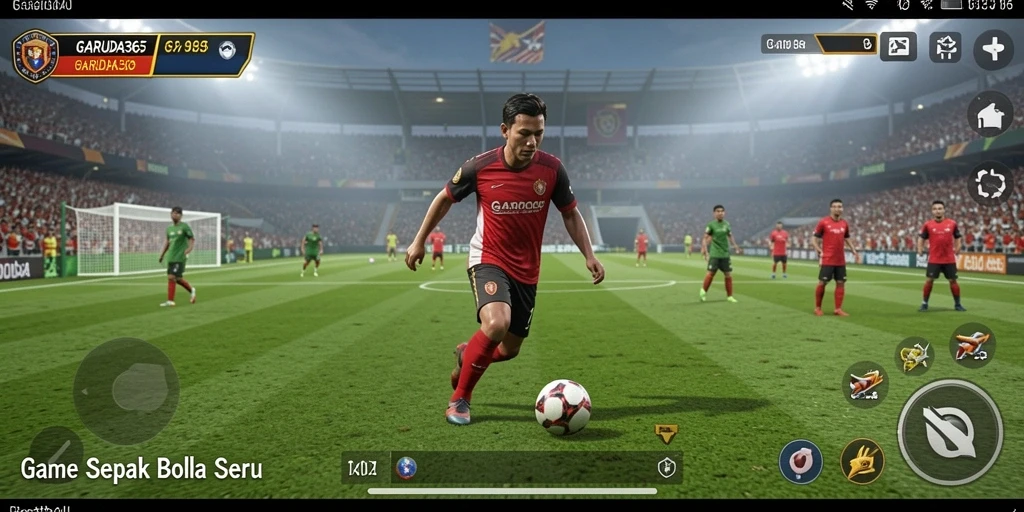 Tampilan gameplay <strong>GARUDA365</strong> yang mengasyikkan dalam pertandingan sepak bola.