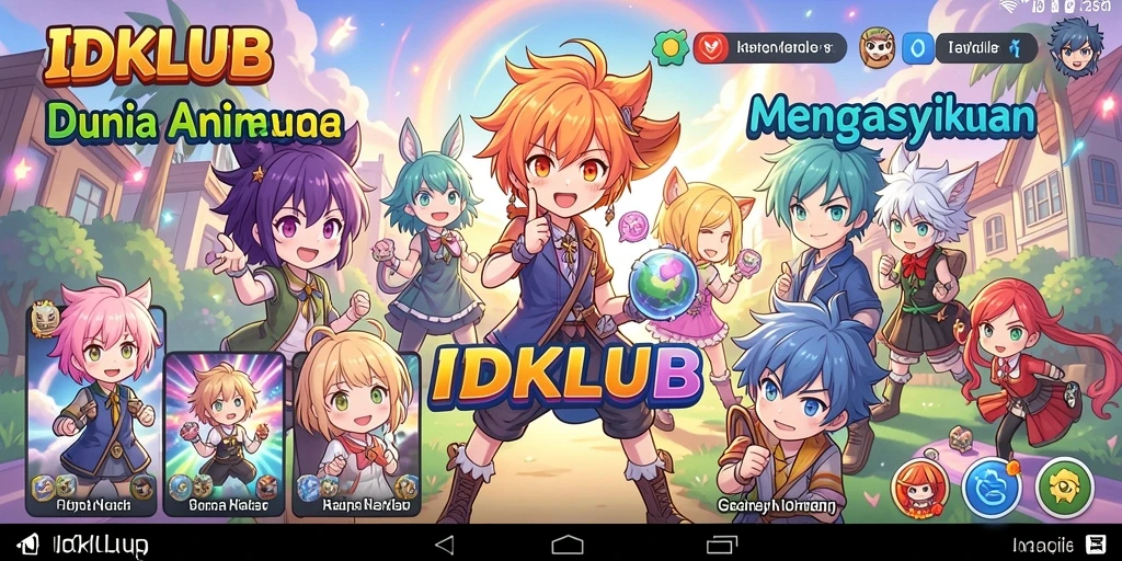 Tampilan gameplay menarik dari IDKLUB dengan karakter anime.