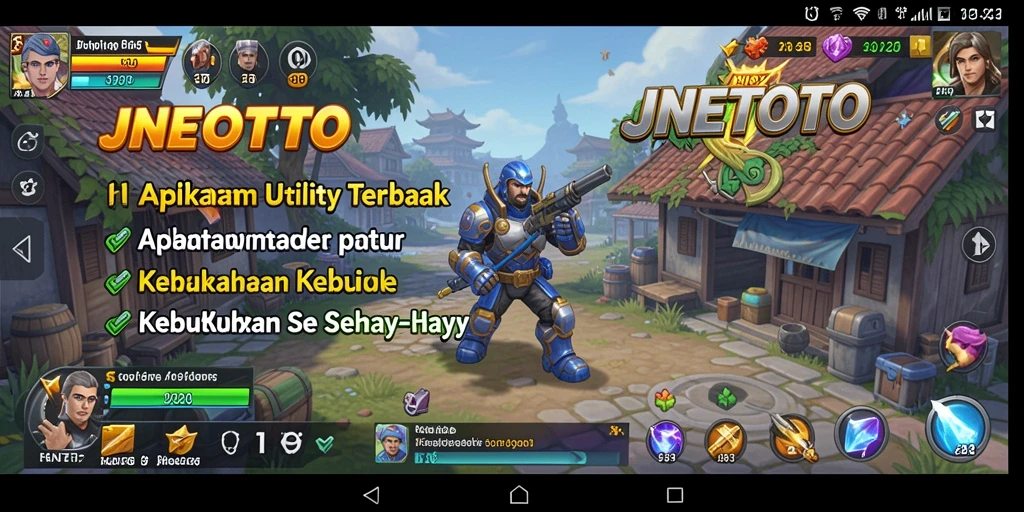 Tampilan utama aplikasi JNETOTO dengan fitur Utility yang lengkap.