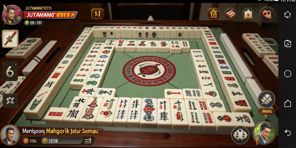 Screenshot utama JUTAWANTOTO menampilkan gameplay Mahjong yang seru dan interaktif.