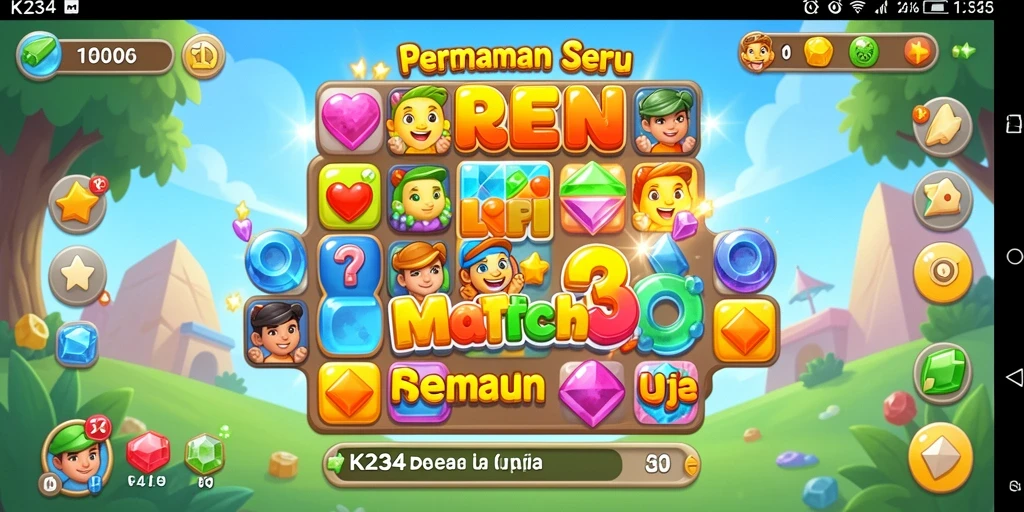 Tampilan gameplay K234 yang penuh warna dan menantang.