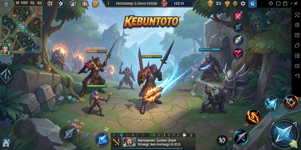 Tampilan gameplay KEBUNTOTO dengan strategi mendalam dan manajemen sumber daya.