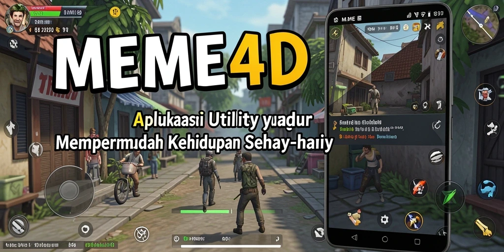 Tampilan antarmuka aplikasi MEME4D yang menarik dan mudah digunakan.