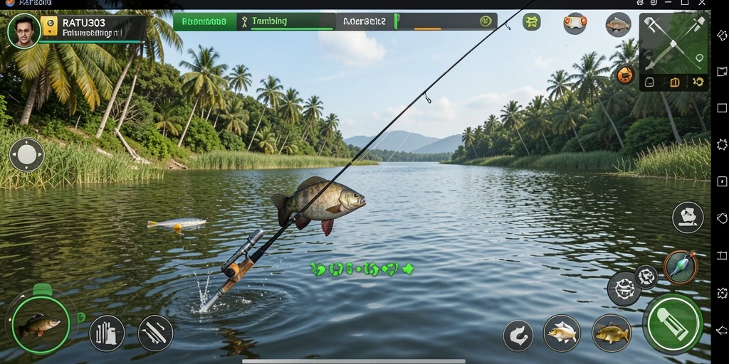 Tangkapan ikan yang menantang dalam gameplay RATU303