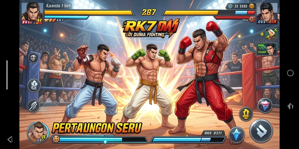 Tampilan gameplay Fighting yang mendebarkan dari RK77.