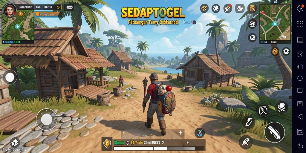 Gameplay SEDAPTOGEL menampilkan dunia terbuka penuh petualangan dan kebebasan.