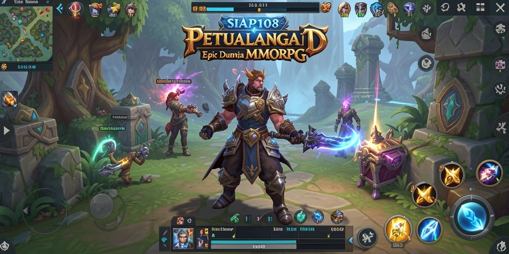 Tangkapan layar gameplay SIAP108 yang menunjukkan pertarungan epik di dunia MMORPG.