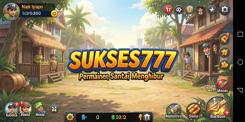 Tangkapan layar gameplay SUKSES777 yang ceria dan interaktif