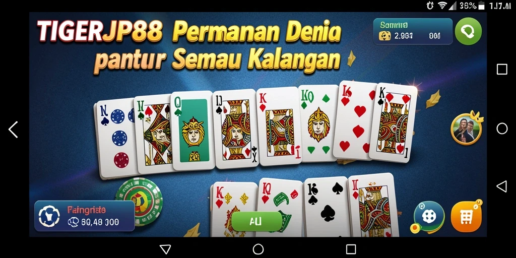 Screenshot utama TIGERJP88 dengan tampilan gameplay Domino yang seru.