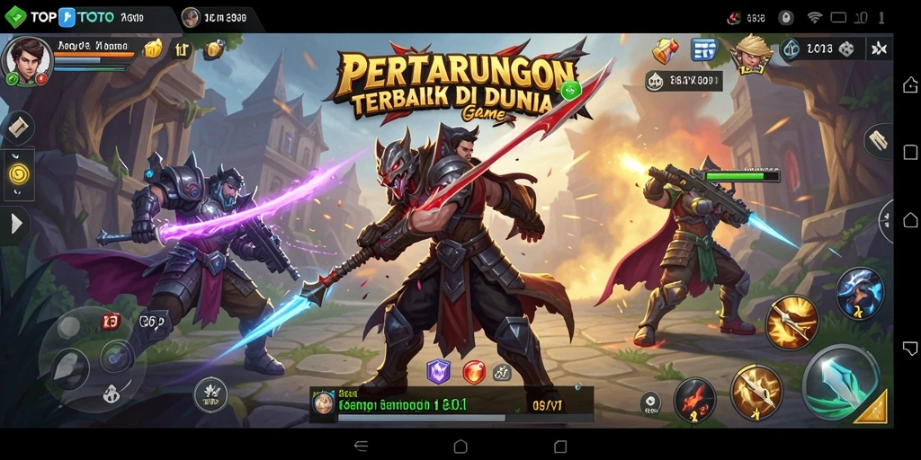 Tangkapan layar menampilkan pertarungan intens dengan gerakan karakter yang dinamis.