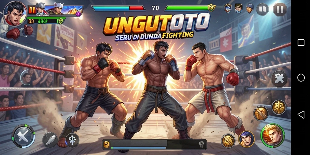Gameplay seru dan karakter bertarung yang menantang di UNGUTOTO.