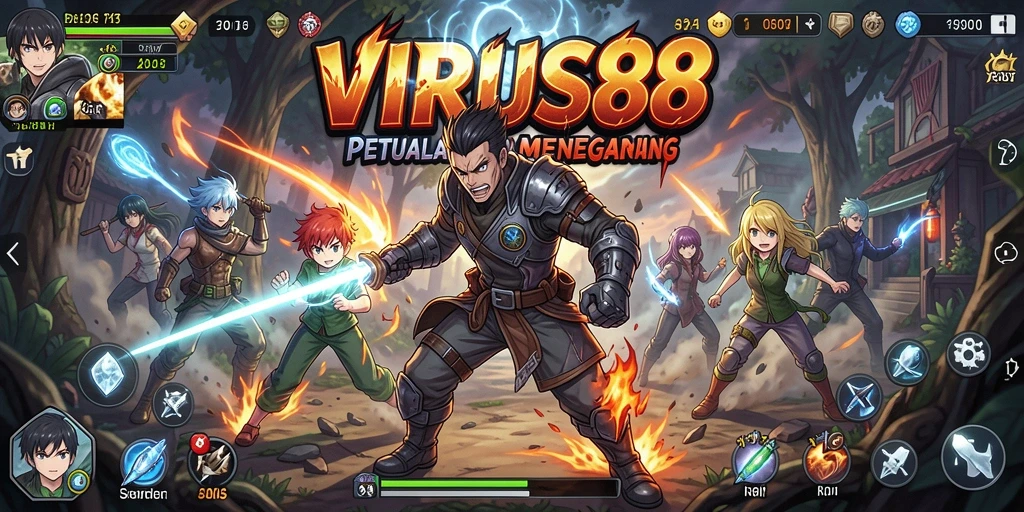 Tampilan gameplay Anime di VIRUS88 yang mendebarkan dan penuh warna.