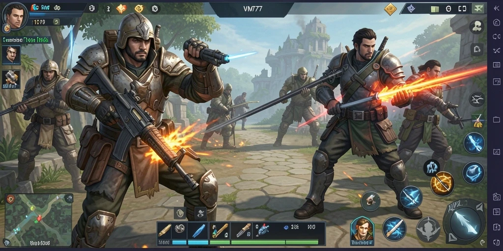 Tampilan gameplay VM777 yang menegangkan dan strategis.