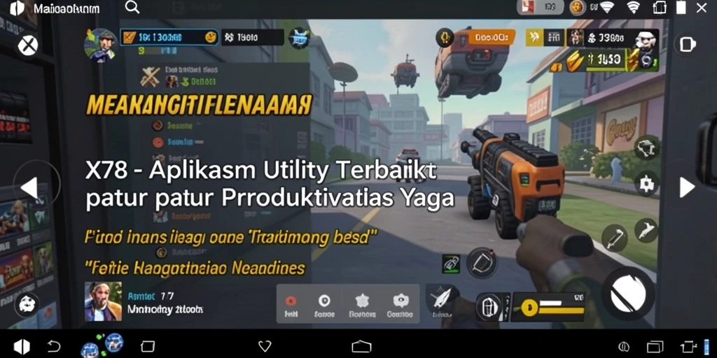 Tampilan utama aplikasi X78 dengan berbagai fitur Utility.